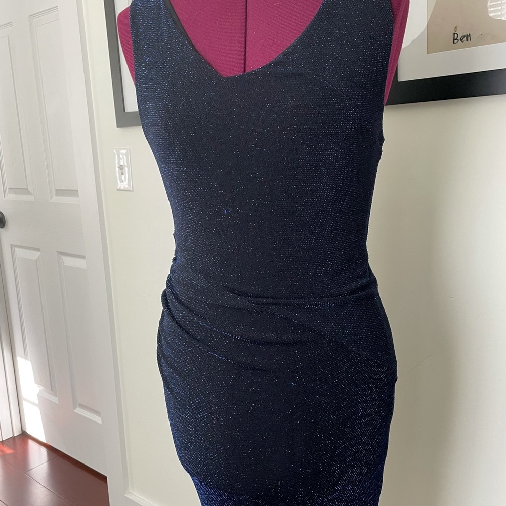Alice and Olivia blue sparkle dress 8